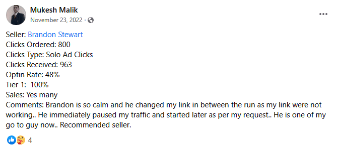 Solo ads testimonial 6